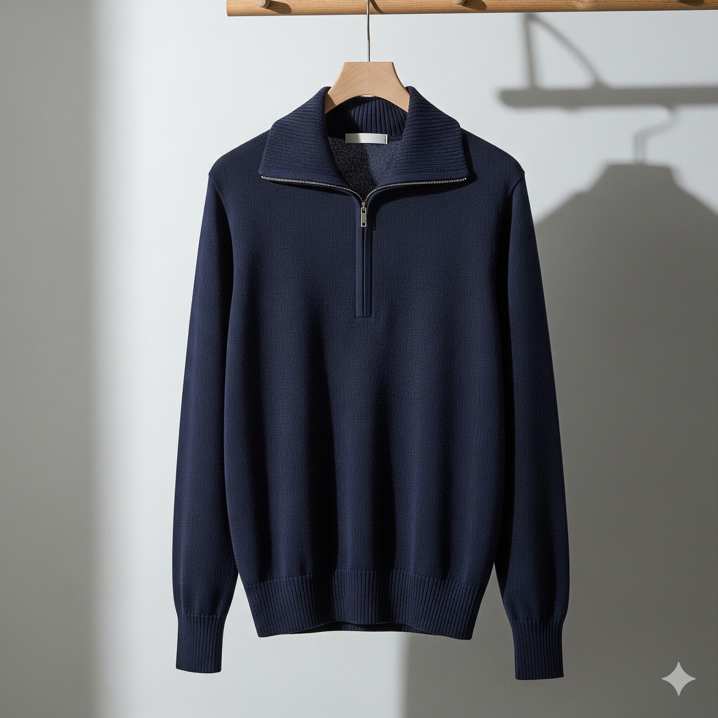 Quarter-zip knit sweater