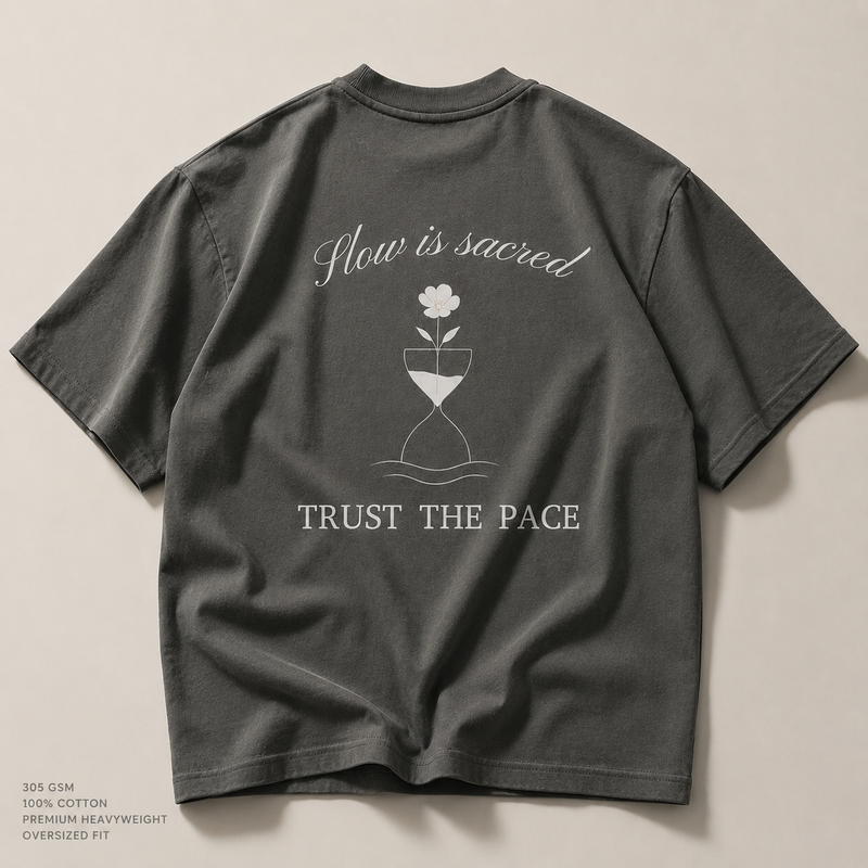 A Call to Stop Rushing — Camiseta oversize 305 g/m²