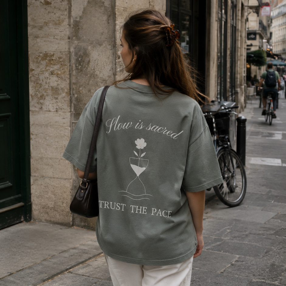 Slow Is Sacred - Heavyweight Oversized Tee